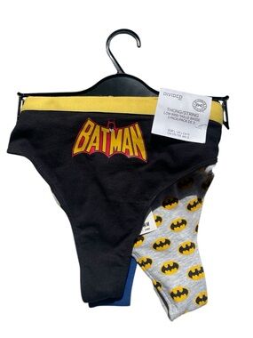 H&M Divided DC Comics 3 pair Low Rise Thongs Batman & Superman